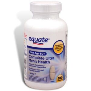 Frente de Equate Salud Ultra para Hombres 200 tabletas