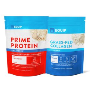 Frente del envase Equip Foods Prime Protein y Colageno sin sabor