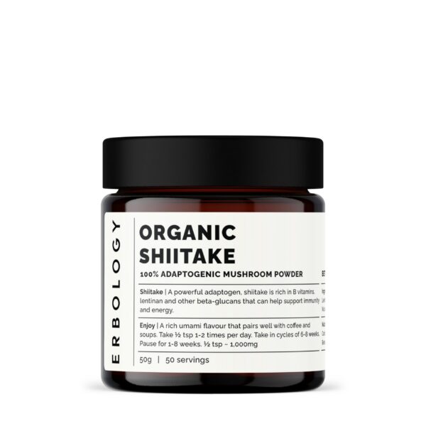 Frasco polvo orgánico de shiitake Erbology 50 porciones