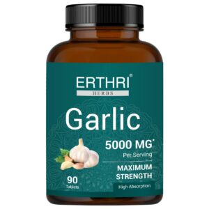Version 1.0.0 Botella tabletas de ajo sin olor ERTHRI 750 mg 90 unidades