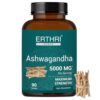 Frasco de tabletas ERTHRI Ashwagandha 5000mg vegano