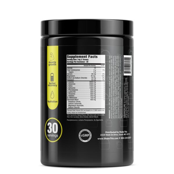 Version 1.0.0 Etiqueta frontal del producto ES FIT amino powder