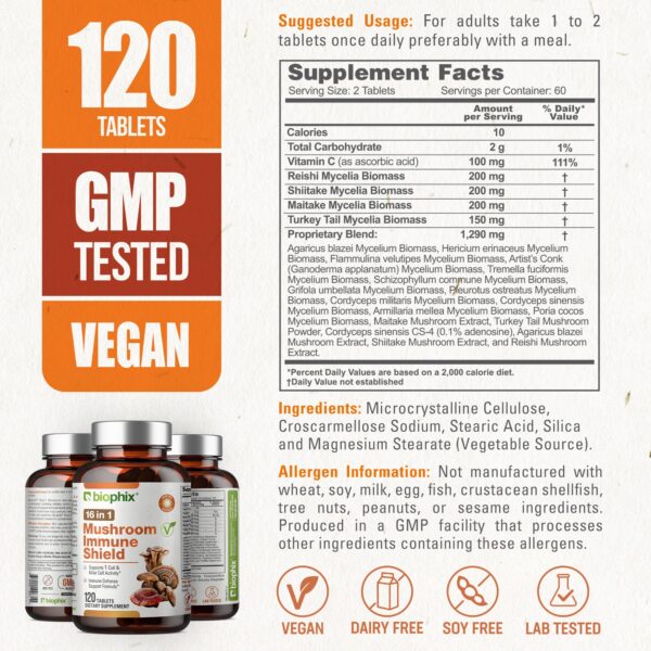 Escudo de Hongos 16 en 1 y vitamina C