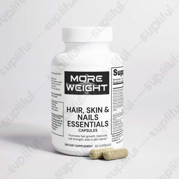 Etiqueta de Esenciales Cabello Piel Uñas