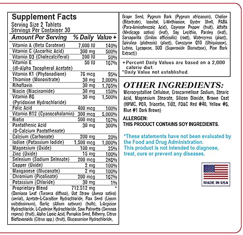 Esmond Natural multivitaminico ingredientes etiqueta