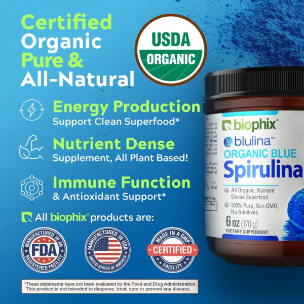 Espirulina azul pigmento natural para bowls y recetas.