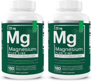 Etiqueta frontal de Essential Elements Magnesium Plus Zinc con Vitamin D3