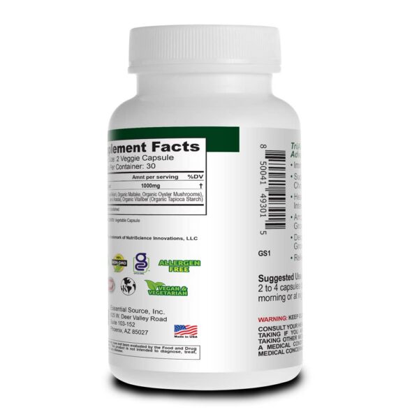 Essential Source mezcla orgánica de hongos para intestino saludable