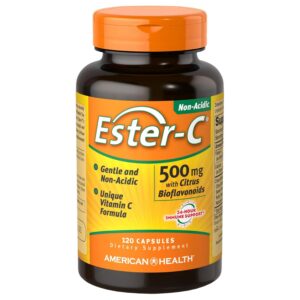 Ester-C frasco con etiqueta