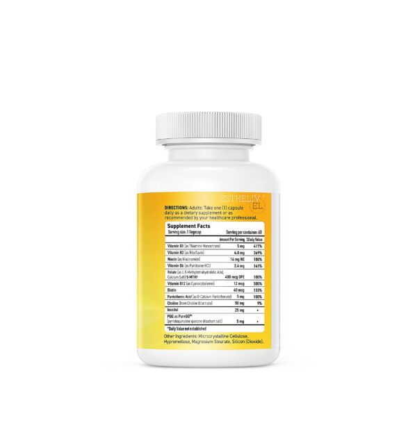 Cápsulas vegetales ESTHELIV Complejo B con PQQ