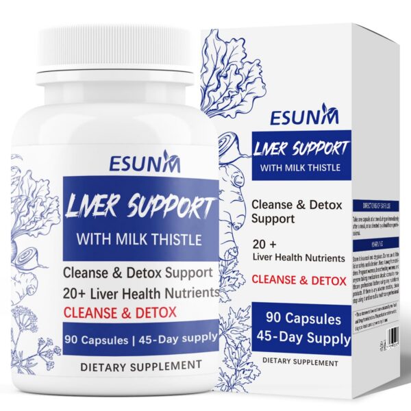 Frasco de ESUNM Liver Cleanse con etiqueta