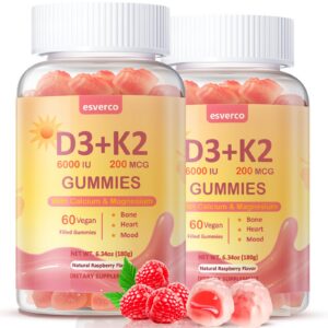 Version 1.0.0 Frente del envase de Gomitas D3 y K2 de Esverco