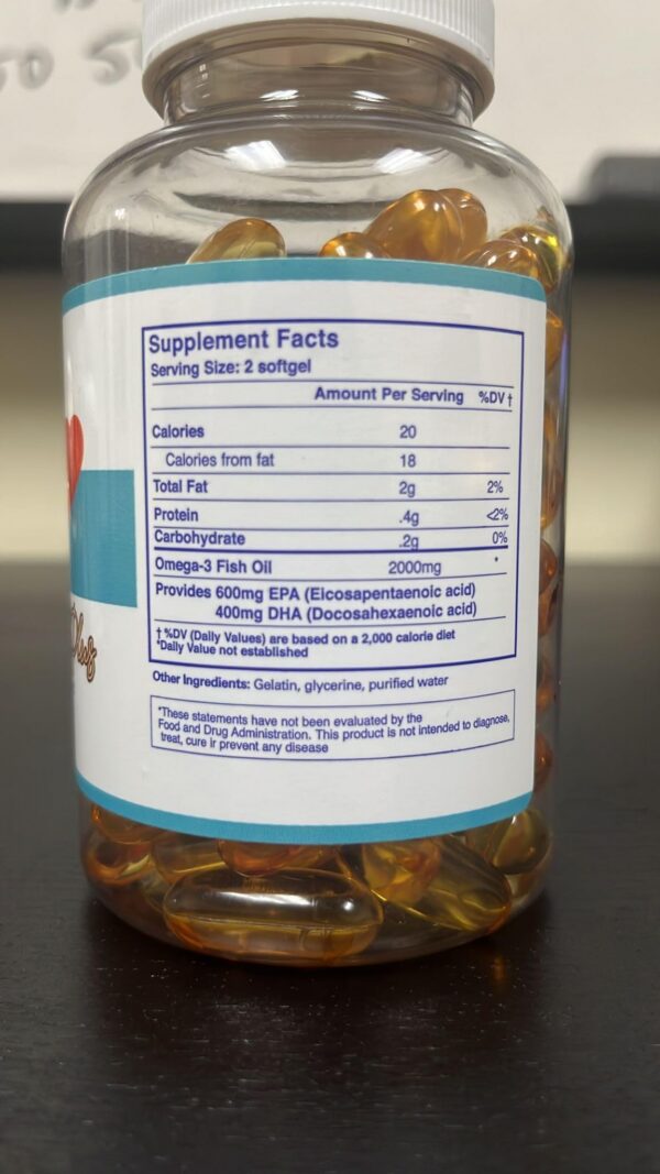 Etiqueta del producto Omega-3 Eternal Spirit Beauty