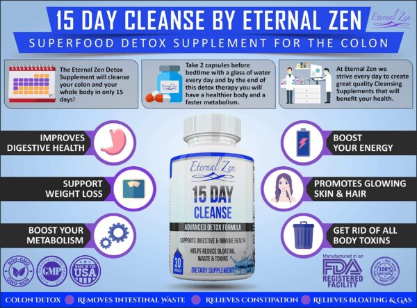Eternal Zen detox colon para limpieza corporal completa