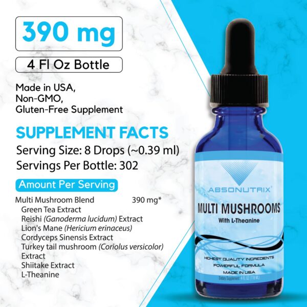 Etiqueta con información de Absonutrix multi hongos líquido