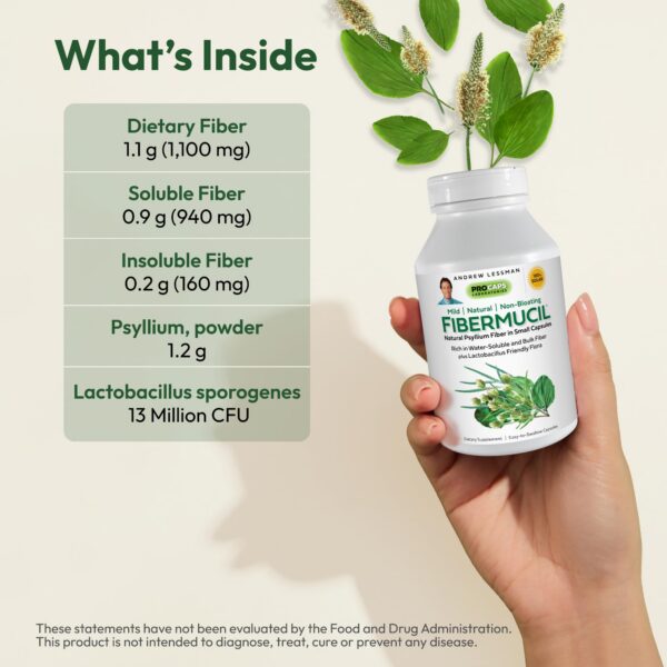 Fibermucil cápsulas y polvo de psyllium