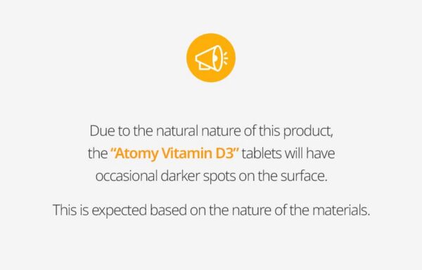 Etiqueta Atomy Vitamina D3