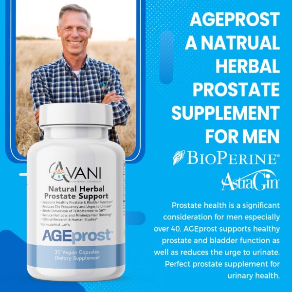 Version 1.0.0 Etiqueta Avani Health suplemento próstata masculino 30 cápsulas