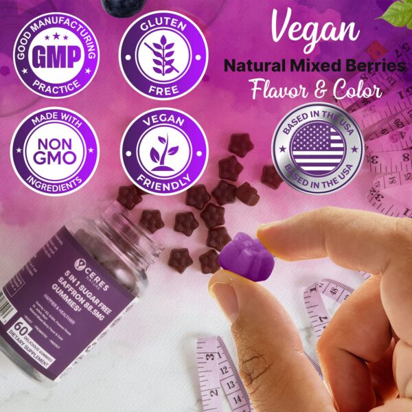 Version 1.0.0 Etiqueta del producto con información de azafrán