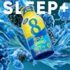 Etiqueta bebida sleep aid con ingredientes naturales y melatonina