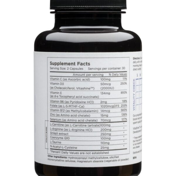 Etiqueta frontal Beli Multivitaminas para hombres