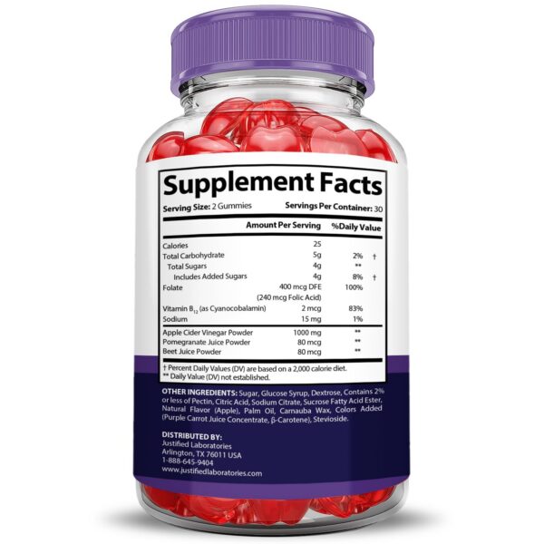 Detalle gomitas Keto ACV Bio Lyfe suplemento vinagre manzana