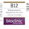 Etiqueta Bioclinic Naturals B12 Metilcobalamina 5000 mcg