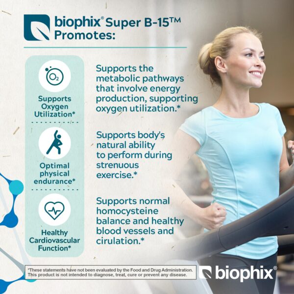 Etiqueta biophix Super B-15 suplemento vitaminas