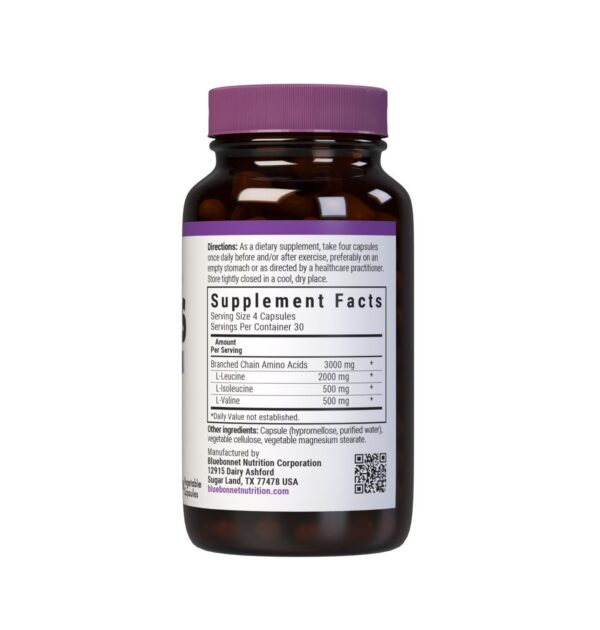 Version 1.0.0 Etiqueta Bluebonnet suplemento BCAA 4 1 1 sin gluten ni soya