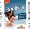 Etiqueta BoniHair suplemento catalasa para salud capilar
