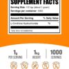 Etiqueta BulkSupplements L-Ornitina HCl