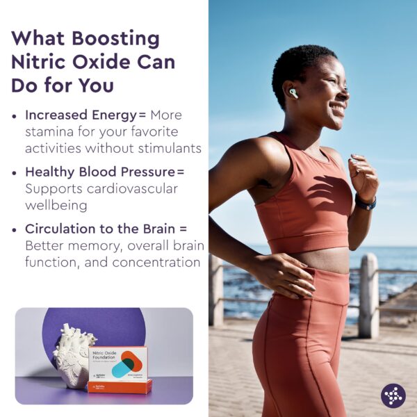 Etiqueta y caja Berkeley Life potenciador óxido nítrico 60 cápsulas