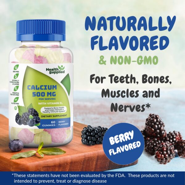 Version 1.0.0 Etiqueta Health Supplied Calcio gomitas