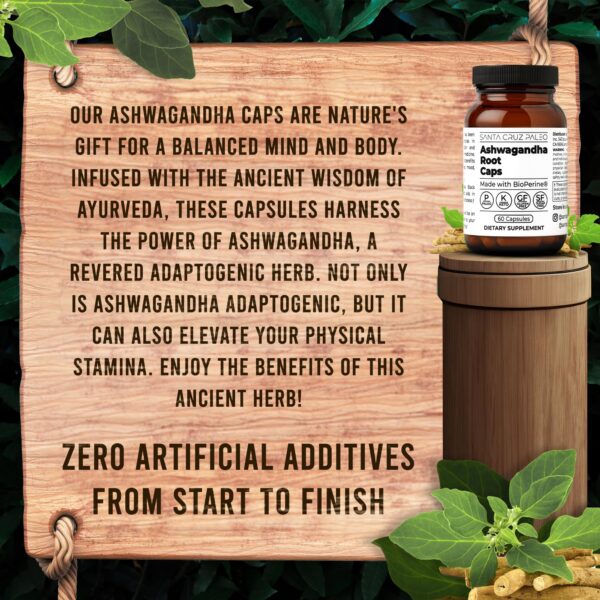 Etiqueta cápsulas Ashwagandha con BioPerine