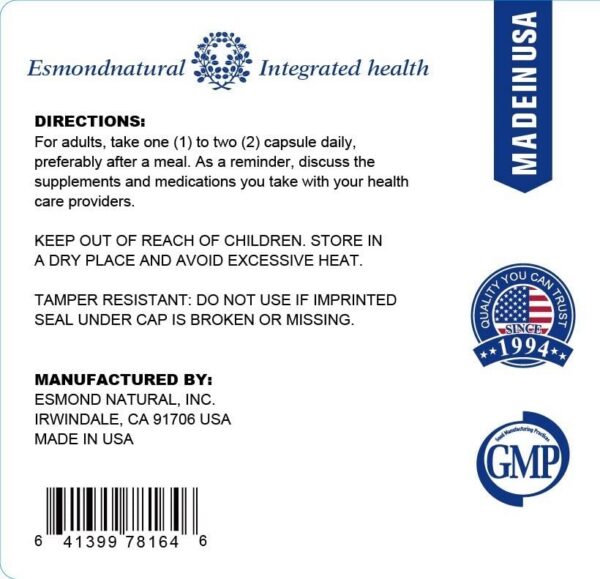 Suplemento herbario Esmond Natural 60 cápsulas