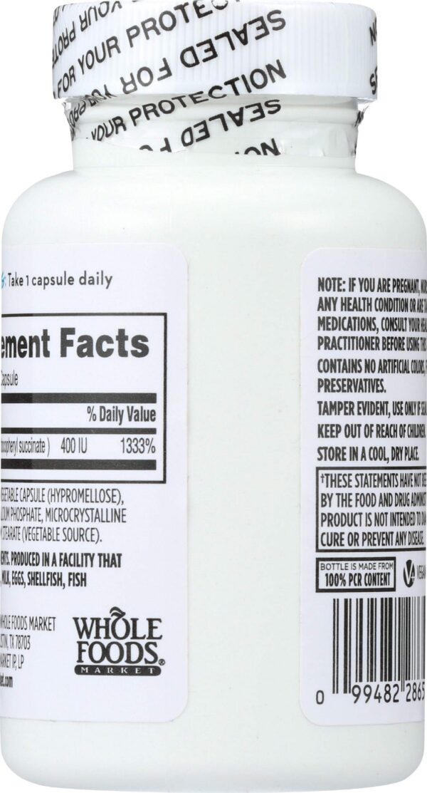 Etiqueta y cápsulas veganas en frasco