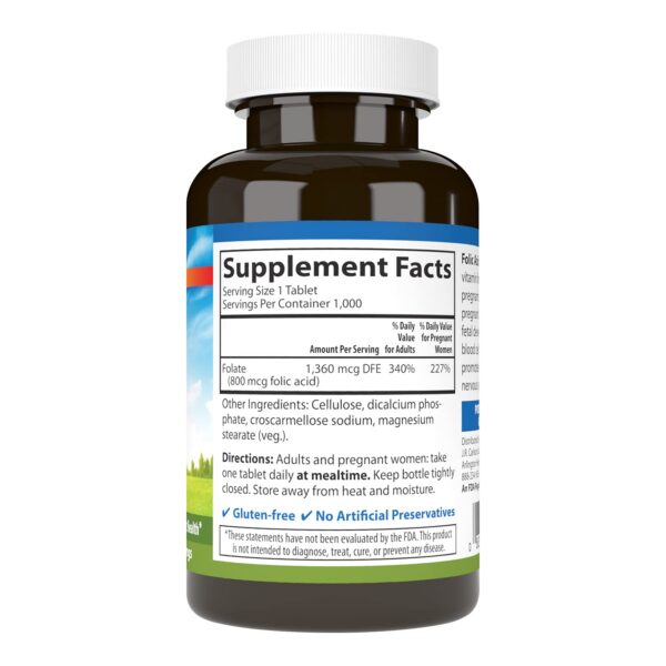 Etiqueta Carlson Ácido Fólico 800 mcg
