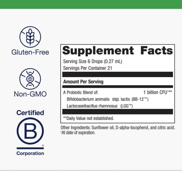 Etiqueta con cepas probióticas