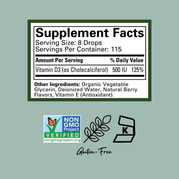 Etiqueta ChildLife Essentials gotas vitamina d3