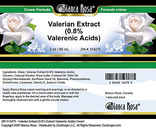 Envase crema valeriana 0.8% ácidos valerénicos 2 onzas