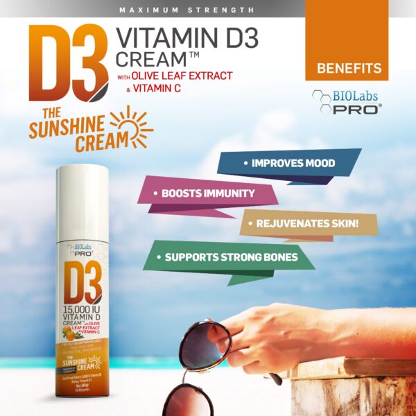 Etiqueta crema vitamina d3 máxima potencia biolabs pro