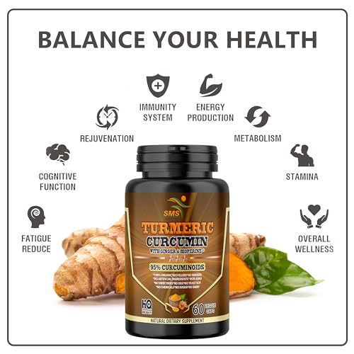 Etiqueta de Cúrcuma Curcumina SMS detallando ingredientes