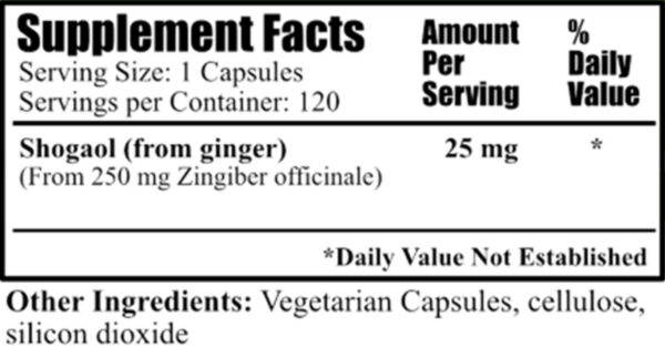 Etiqueta Daily Manufacturing 6-Shogaol extracto jengibre