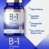 Etiqueta y datos nutricionales vitamina B1 Carlyle