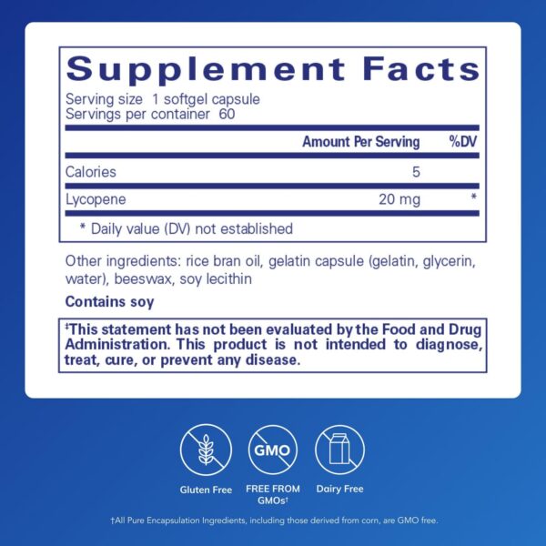 Version 1.0.0 Etiqueta del envase Lycopene 20 mg