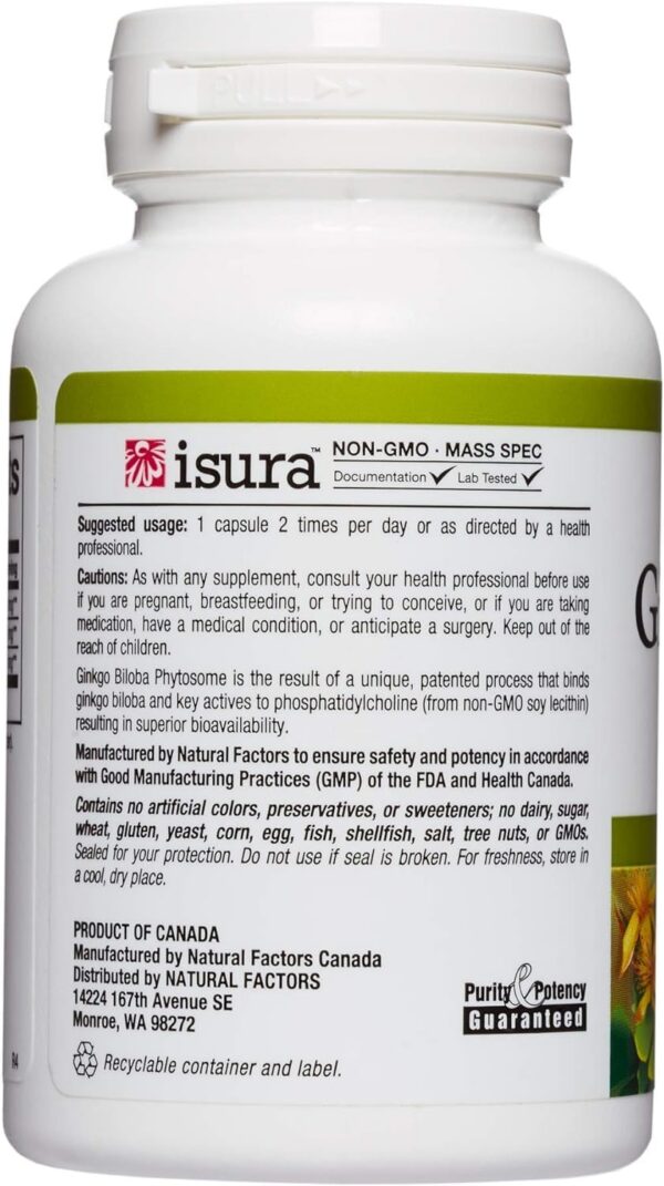 Etiqueta detalle ginkgo biloba fitosoma natural factors