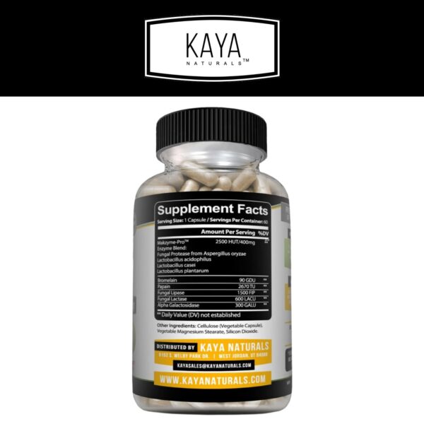 Etiqueta Kaya Naturals Digestive Enzymes