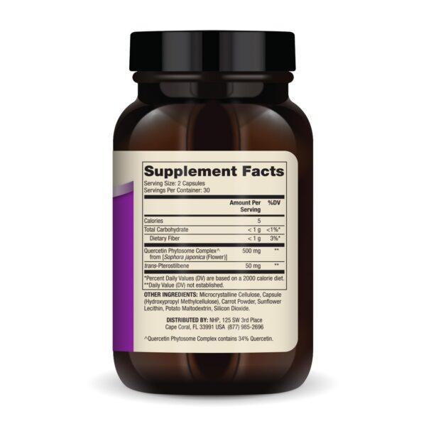 Etiqueta del producto Dr Mercola Quercetin & Pterostilbene Advanced