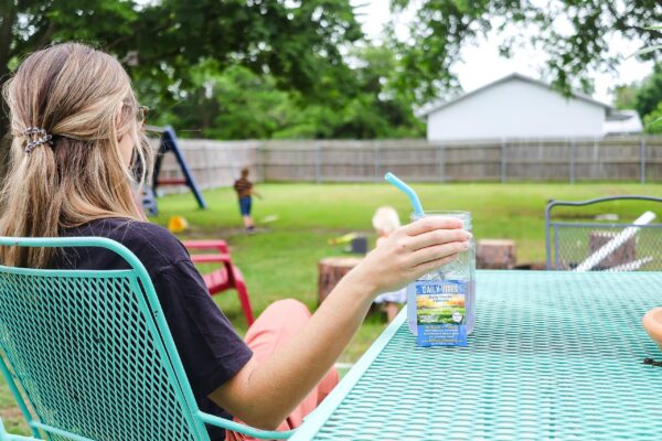 Etiqueta con lista de vitaminas