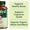 Etiqueta EarthFirst multivitaminas prenatales orgánicas
